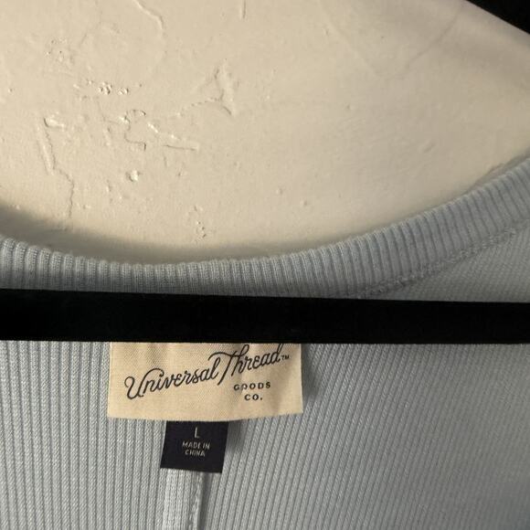 Universal Thread Y2k Bella Swan Ellena Gilbert Shirt Large Ribbed Scoop Neck Top - Picture 7 of 9